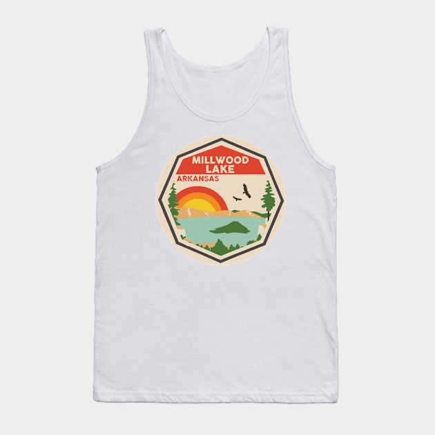 Millwood Lake Arkansas Colorful Scene Tank Top by POD4